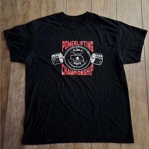Gildan Black Powerlifting Championship Tee